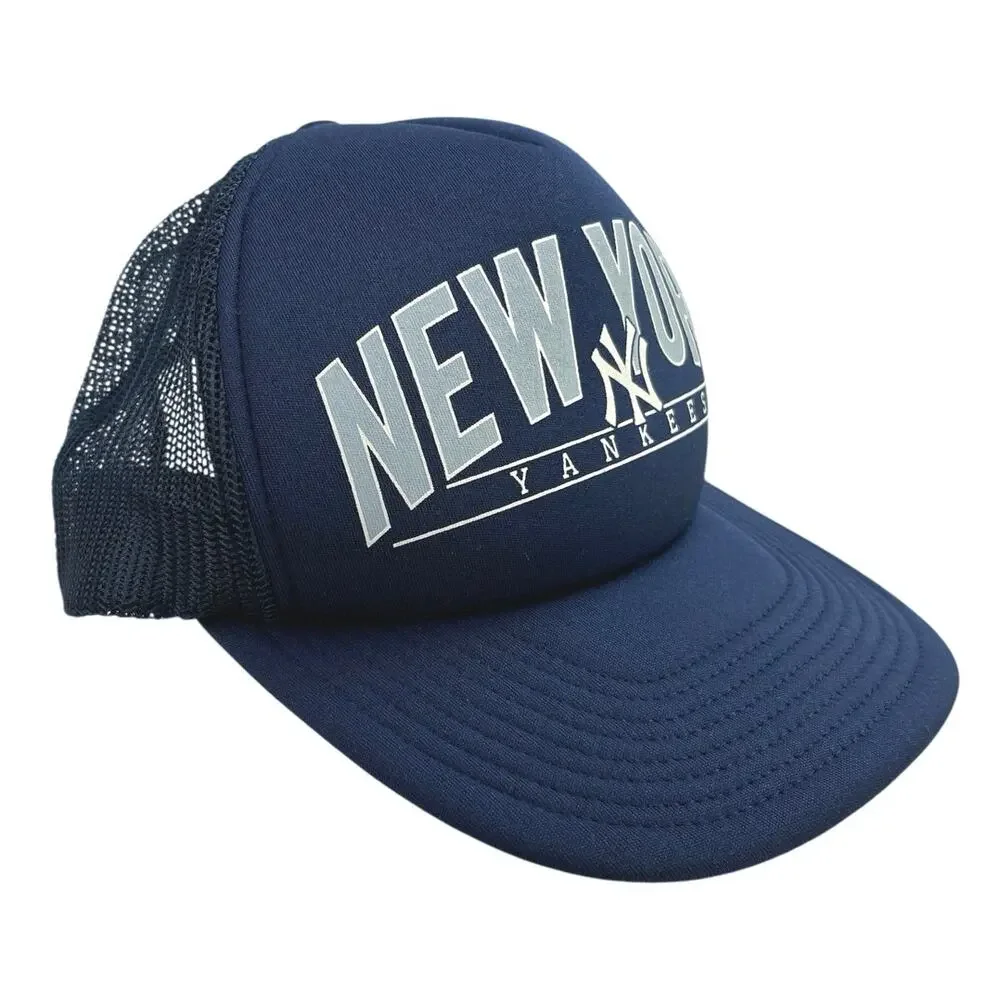47 Brand MLB New York Yankees Blue Mesh Trucker Snapback Baseball Cap Hat OS